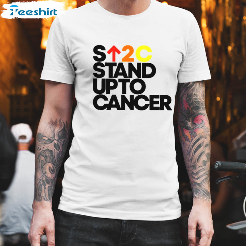 Chadwick Boseman Stand Up To Cancer Shirt, Vintage Short Sleeve Crewneck