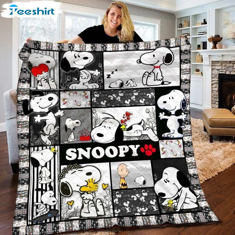 Snoopy So Cute Christmas Blanket, Peanuts Snoopy Super Soft Cozy Warm Blanket For Couch Chair Bed Sofa Office