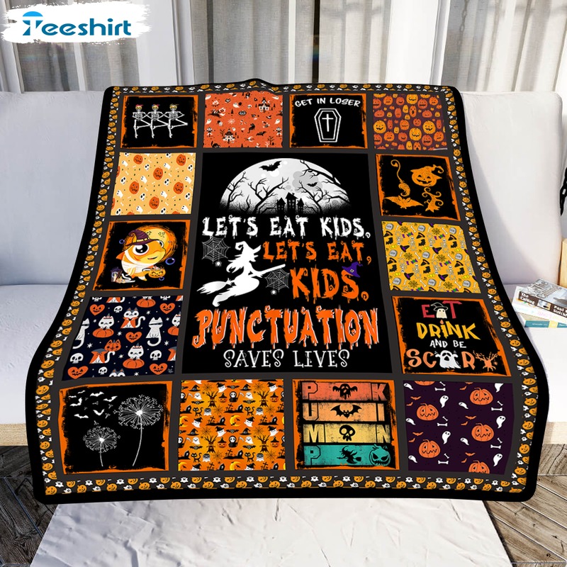 Cool Witch And Pumpkin Blanket, Halloween Ghost Scary Throw Blanket For Couch Bed Sofa Decoration