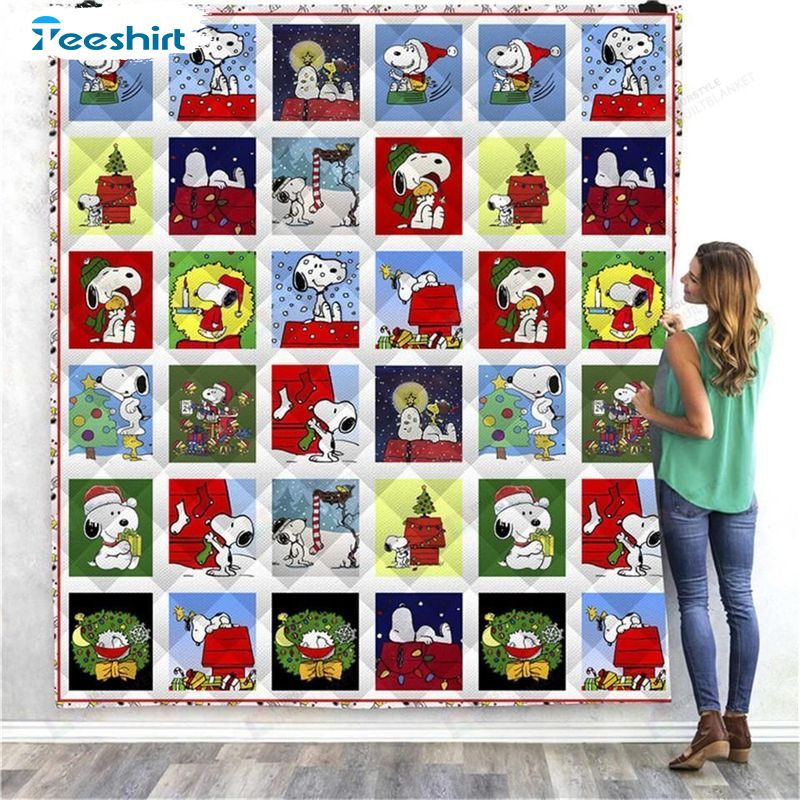 Snoopy Lover Christmas Blanket, Funny Snoopy Pattern Soft Micro Fleece Blanket For Bed Couch Living Room