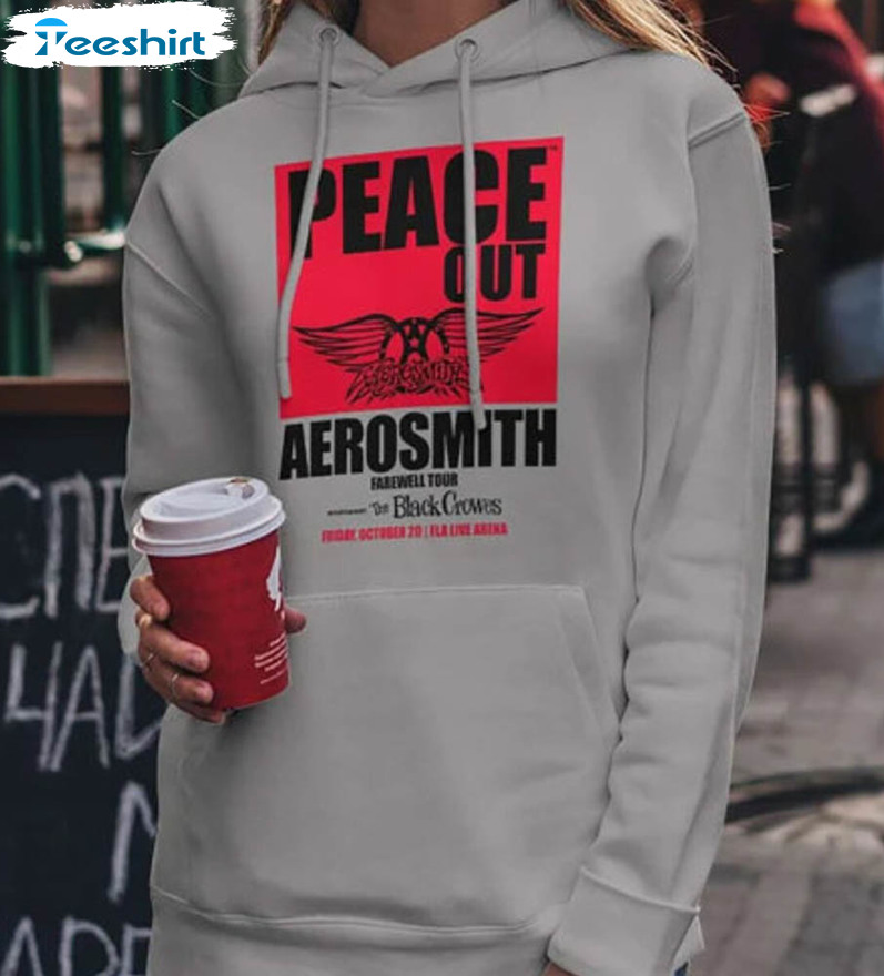 Peace Out Aerosmith Farewell Tour Trendy Sweatshirt Unisex Hoodie