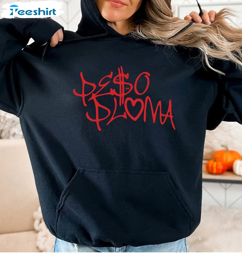 Peso Pluma Shirt, Pluma Tour 2023 Groovy Long Sleeve Unisex Hoodie