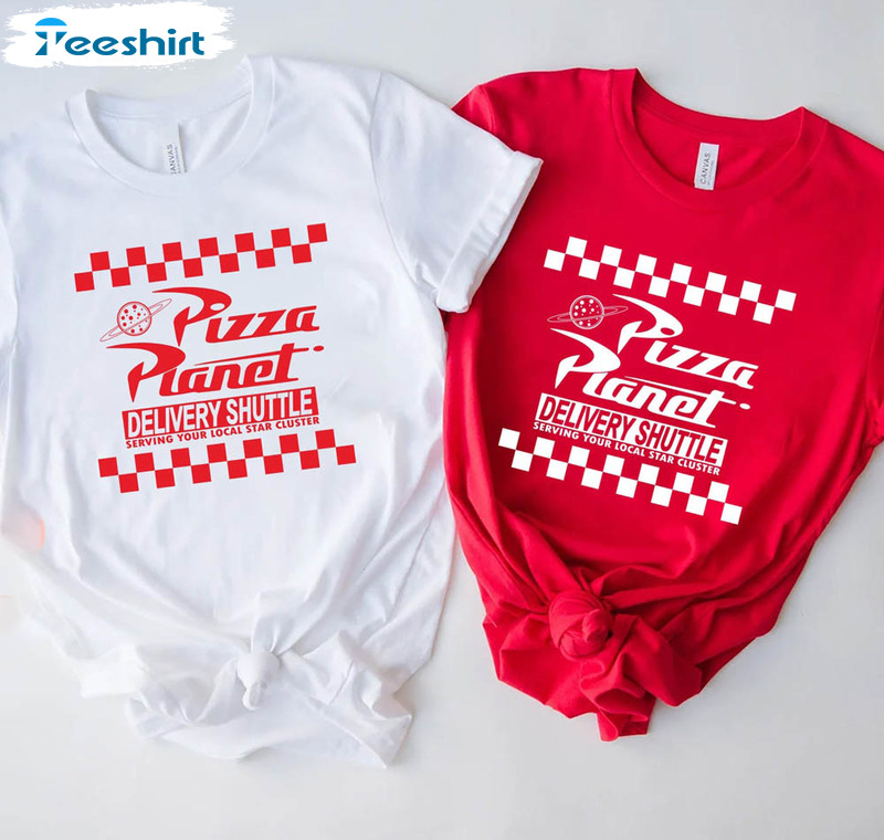 Pizza Planet Shirt, Alien Pizza Planet Crewneck Long Sleeve