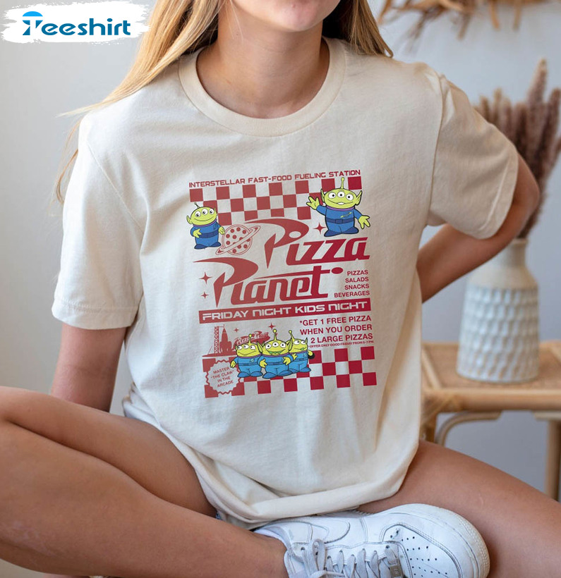 Pizza Planet Aliens Shirt, Pizza Lover Unisex T-shirt Tee Tops