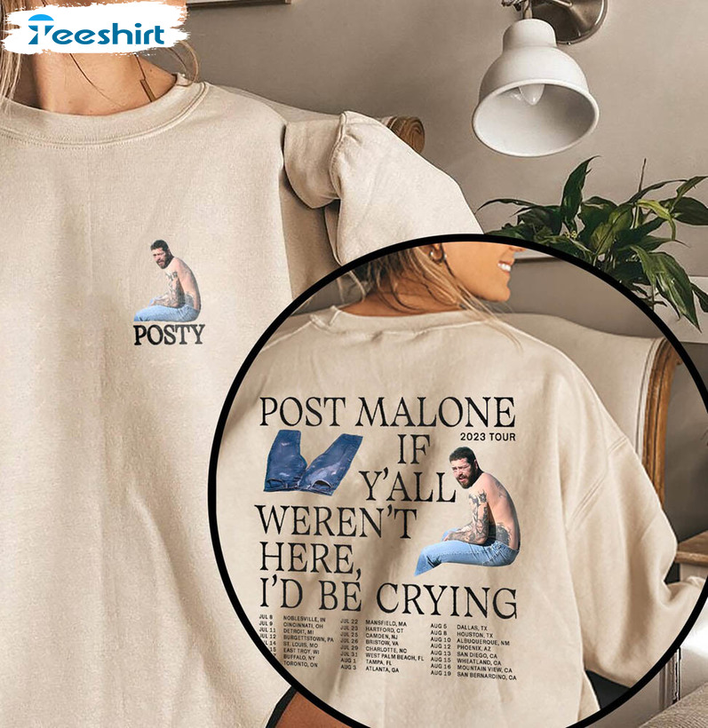 Post Malone 2023 Tour Shirt, Rapper Post Malone Concert Hoodie Long Sleeve