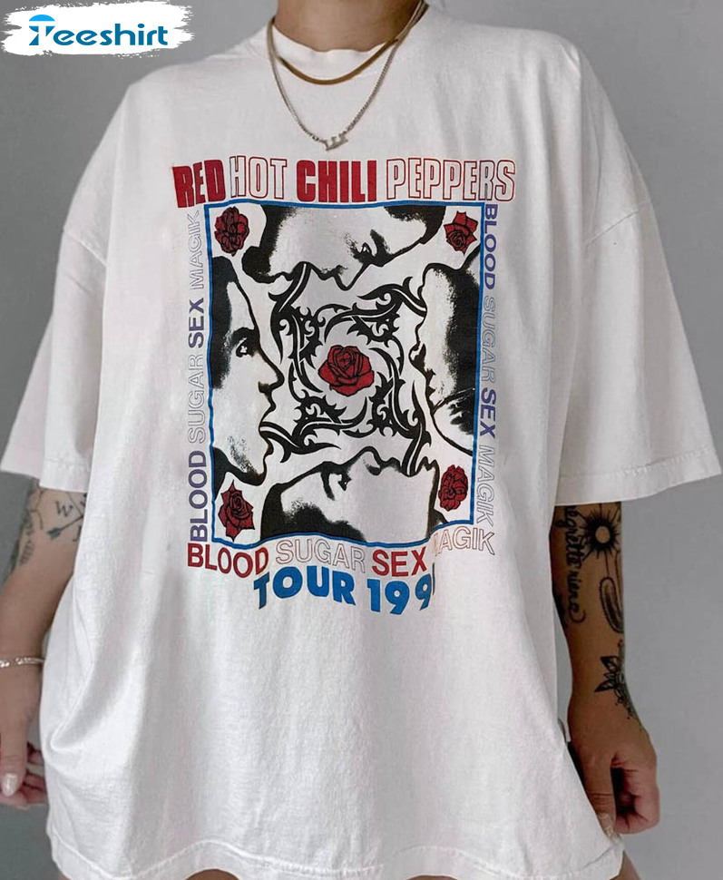 Vintage Red Hot Chili Peppers Shirt, Blood Sugar 1991 Tour Tee
