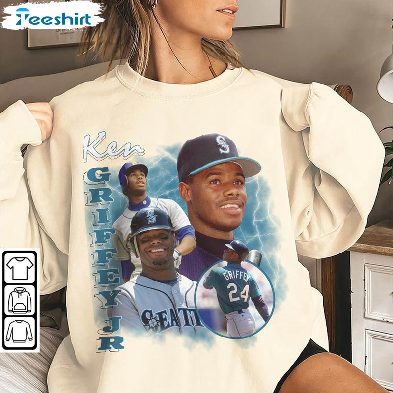 Ken Griffey Jr Shirt, Vintage Baseball Unisex Hoodie Long Sleeve