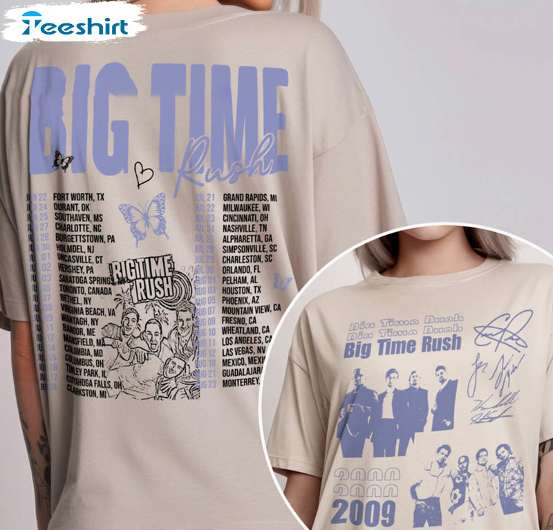 Retro Big Time Rush Band Shirt, Music Pop Unisex Hoodie Tee Tops