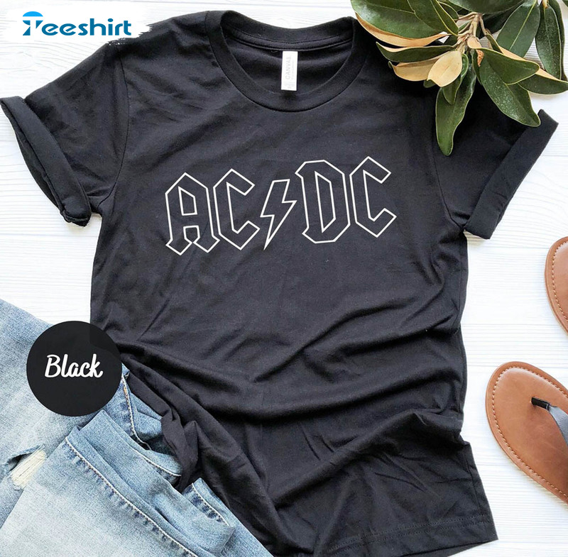 Rock N Roll Acdc Band Shirt, Rock Music Short Sleeve Long Sleeve