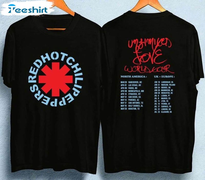 Hot Sale Red Hot Chili Peppers Shirt, America Tour Unisex T-shirt Long Sleeve