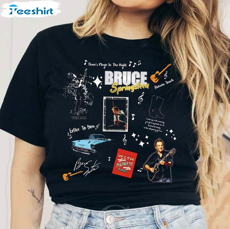 Bruce Springsteen Vintage Shirt, Born In The Usa Tee Tops Unisex Hoodie