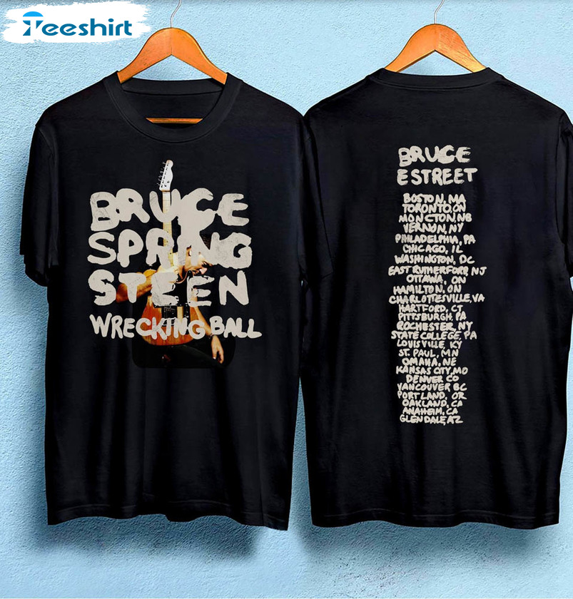Vintage Bruce Springsteen Shirt, Wrecking Ball Tour Unisex T-shirt Long Sleeve