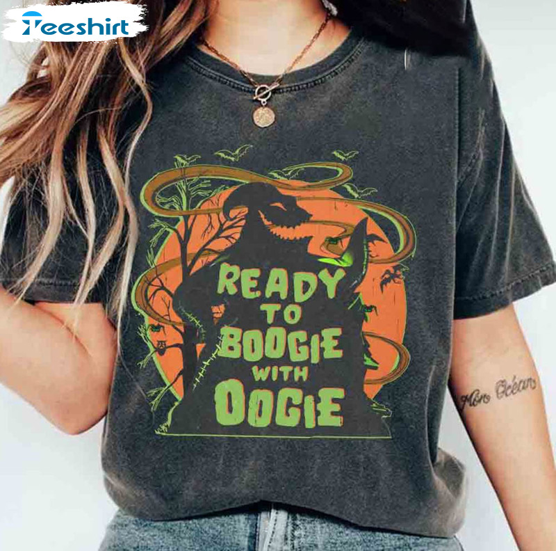 Ready To Boogie With Oogie Shirt, Let's Oogie Boogie Halloween Short Sleeve Unisex T-shirt