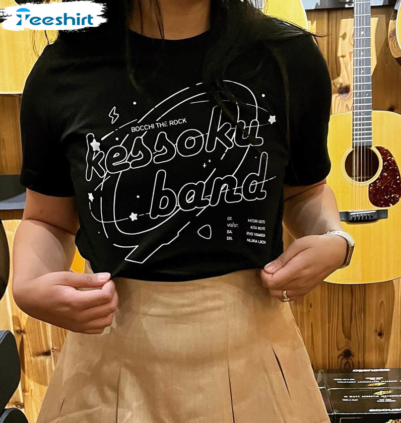 Kessoku Band Black Cute Shirt For Men Women