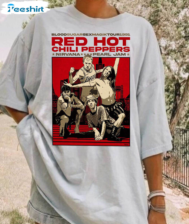 Vintage Red Hot Chili Peppers Shirt, Rock Concert Unisex T-shirt Long Sleeve