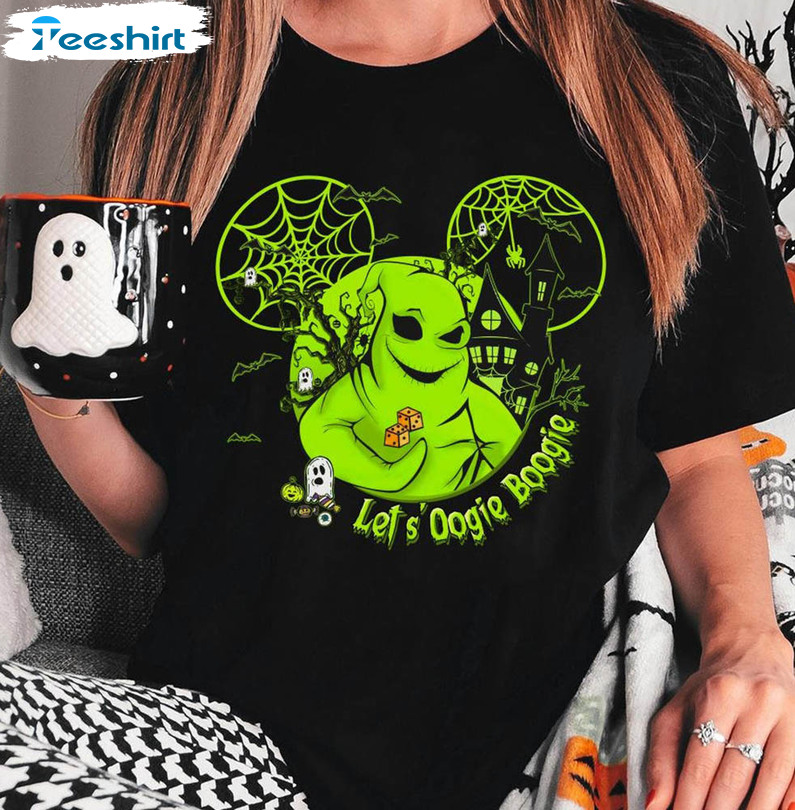 Let's Oogie Boogie Mickey Ear Shirt, Xmas Spooky Season Unisex T-shirt Short Sleeve