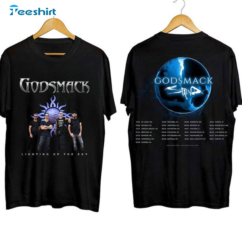 Godsmack With Staind 2023 Tour Shirt, Godsmack Band Unisex T-shirt Short Sleeve