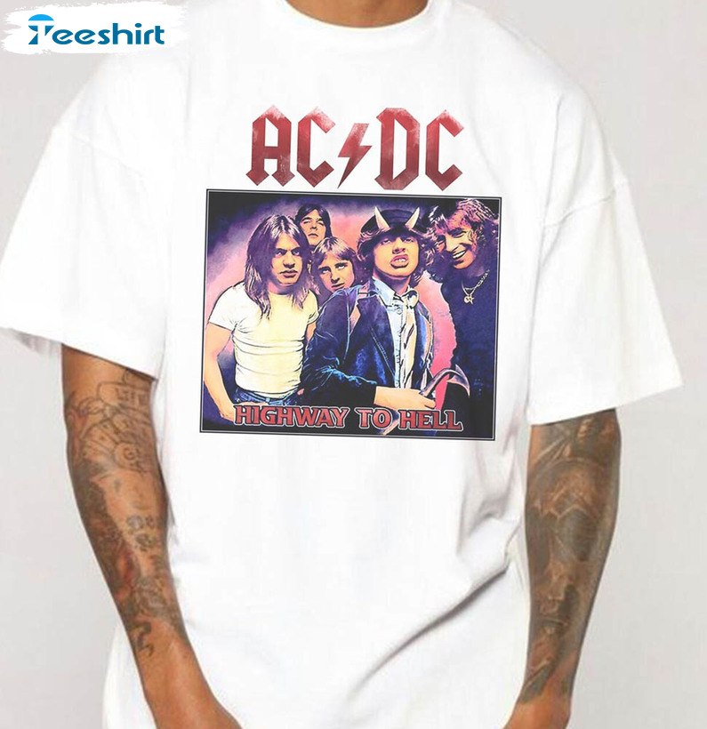 Acdc Band Vinatge Shirt, Rock And Roll Music Long Sleeve Sweatshirt