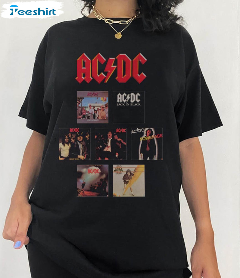 Acdc Band Trendy Shirt, Acdc 50th Anniversary Sweatshirt Tee Tops