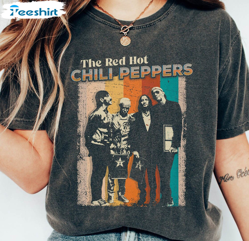 Red Hot Chili Peppers Shirt, Vintage Rock Music Unisex T-shirt Short Sleeve