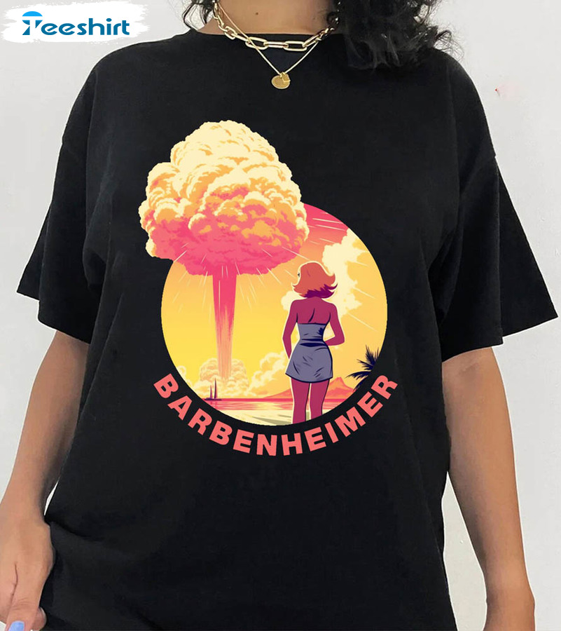 Barbie X Oppenheimer 2023 Shirt, Barbenheimer 72123 Tee Tops Short Sleeve