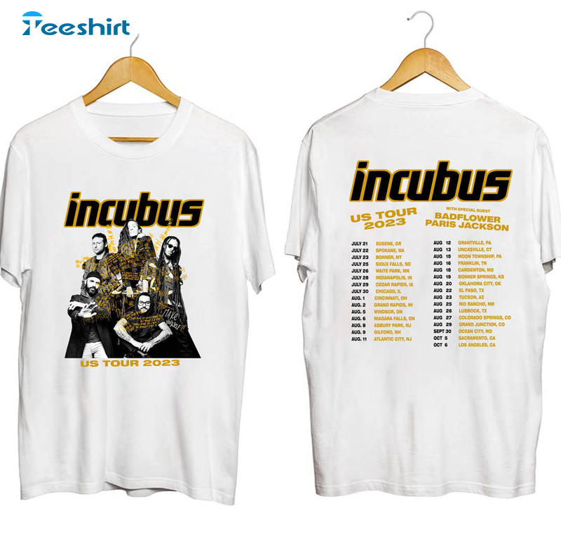 Incubus Band Us Summer Tour Shirt, Incubus Band Trendy Short Sleeve Tank Top