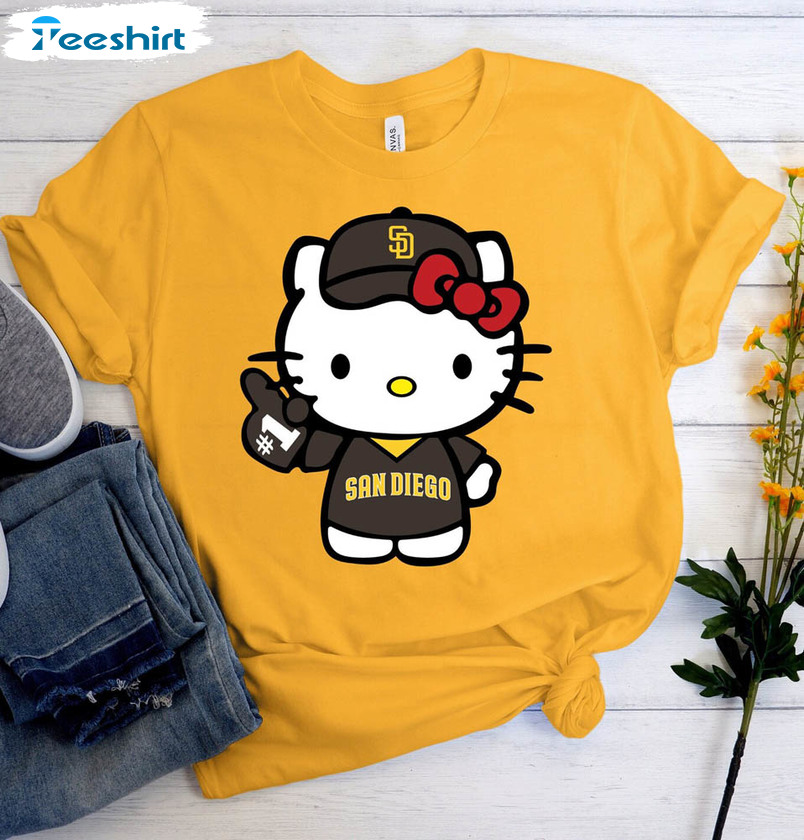 San Diego Padres Kitty Funny Shirt Hello Kitty Cute Unisex Hoodie