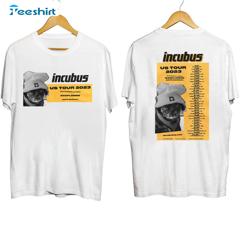 Incubus Band Us Summer Tour Shirt, Incubus Concert Tank Top Crewneck