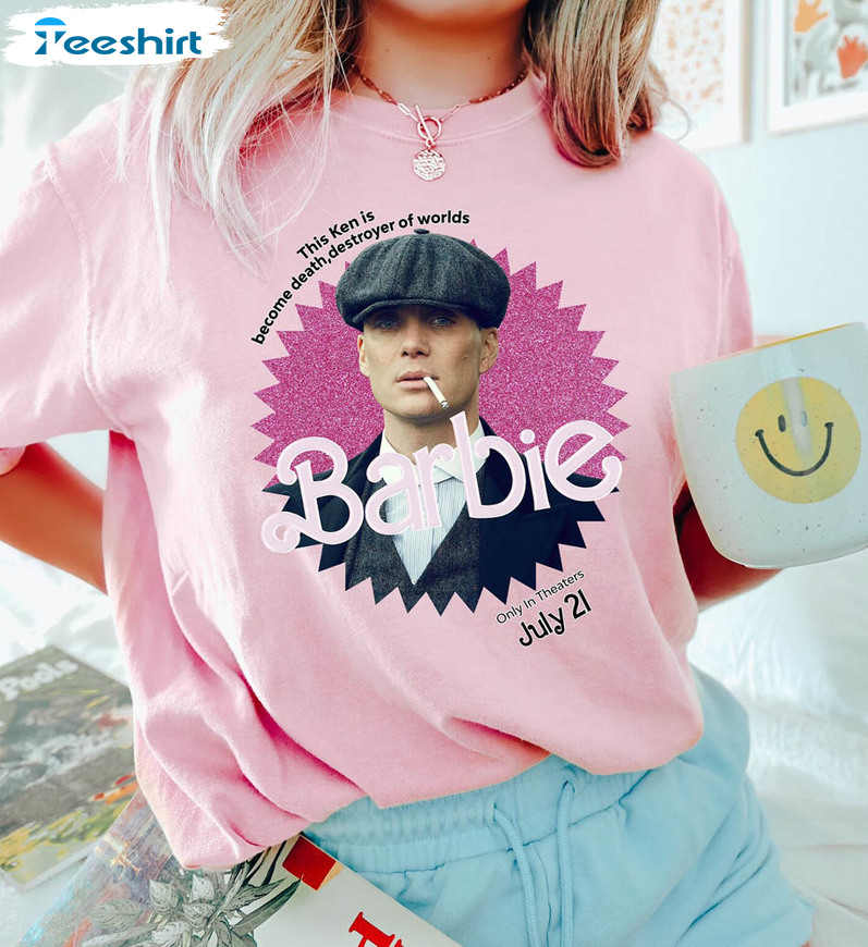 Barbenheimer Barbie Vs Oppenheimer Shirt, Cillian Murphy Margot Robbie Crewneck Unisex Hoodie