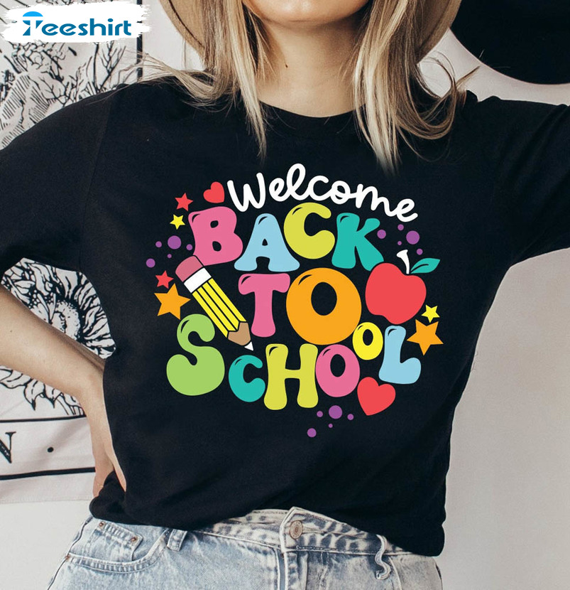 Welcome Back To School Retro Shirt, Back To School Funny Unisex Hoodie Long Sleeve