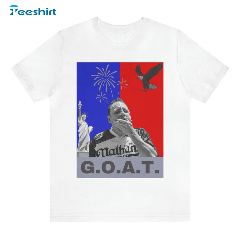 Joey Chestnut GOAT Shirt, Nathans Hot Dog Long Sleeve Unisex T-shirt