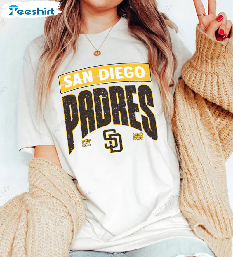 San Diego Padres Est 1969 Shirt, Baseball Vintage Unisex T-shirt Crewneck