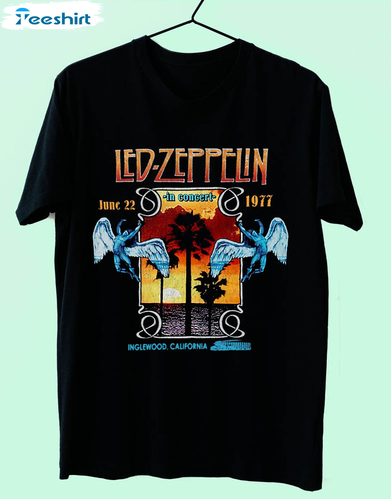 Led Zeppelin Punk Rock Band Shirt, Vintage Music Band Short Sleeve Unisex T-shirt