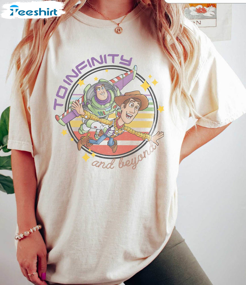 Retro To Infinity And Beyond Shirt, Disney Matching Unisex Hoodie Long Sleeve