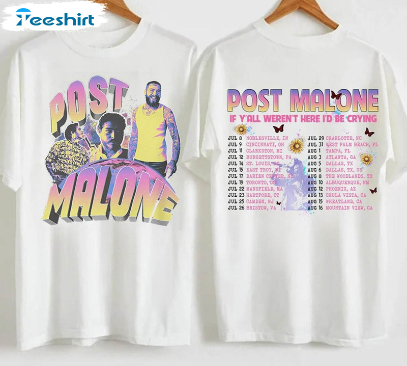 Vintage Post Malone 2023 Shirt, Post Malone Concert Unisex T-shirt Crewneck