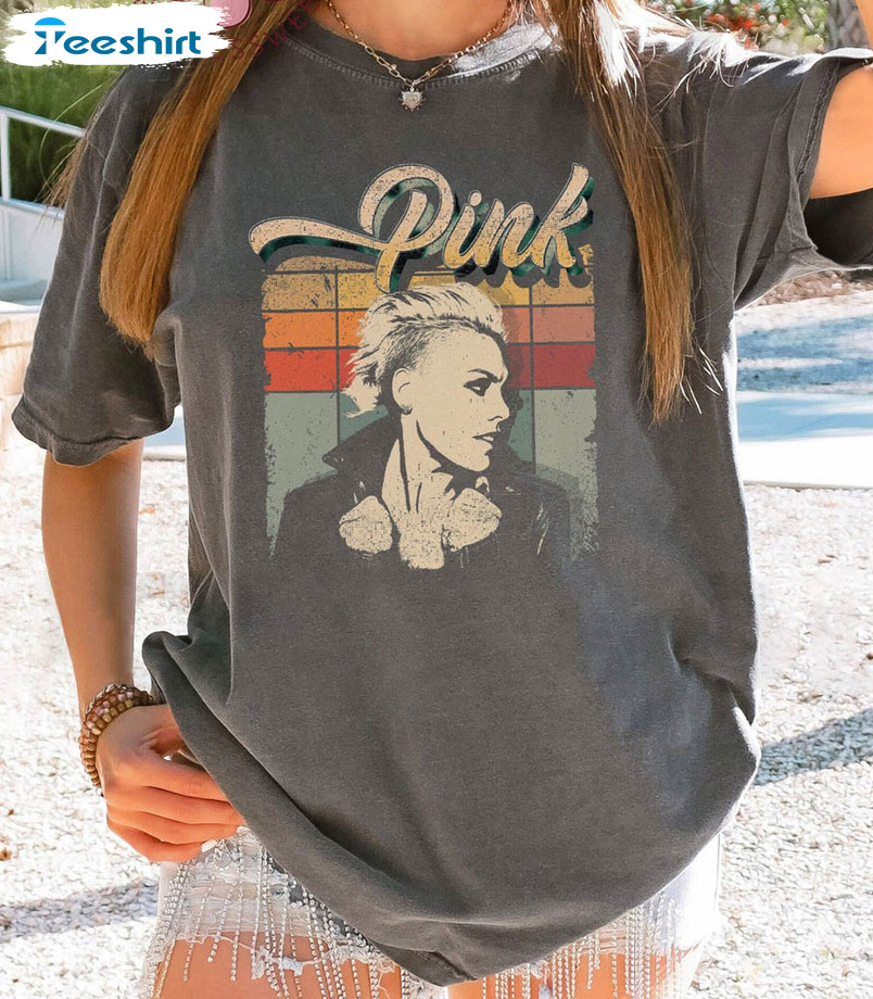 Comfort Pink Summer Carnival Tour Shirt, Retro Pink Singer T Shirt Long Sleeve