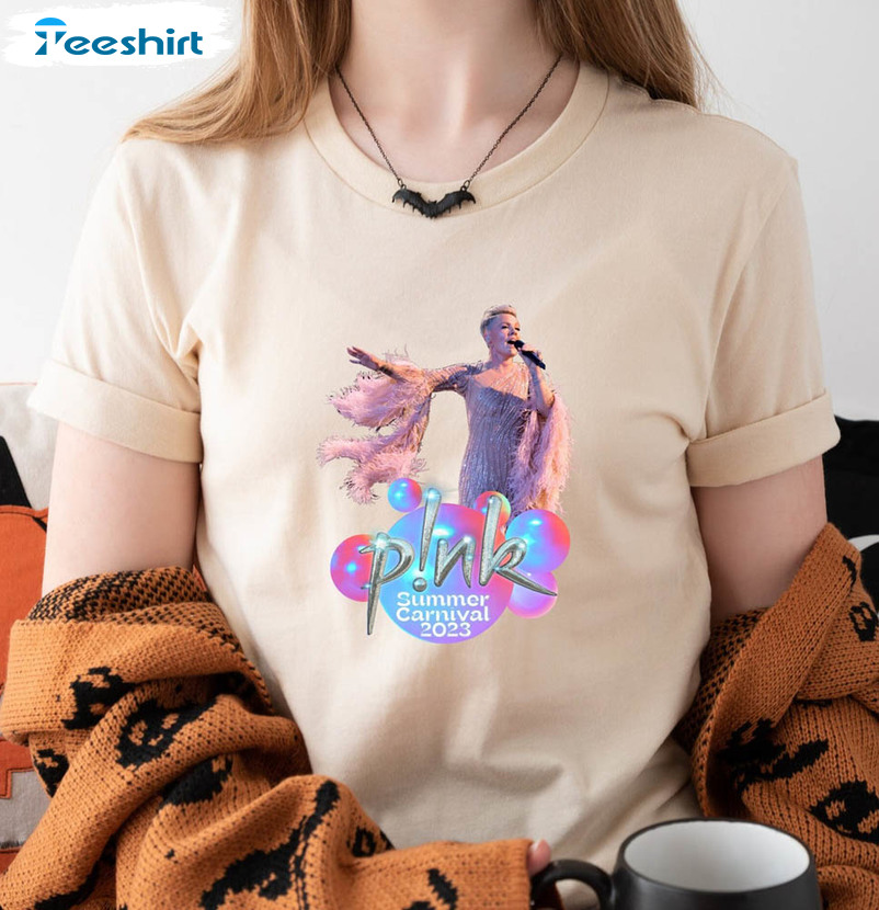 Pink Summer Carnival 2023 Shirt, Trustfall Album Short Sleeve Unisex Hoodie