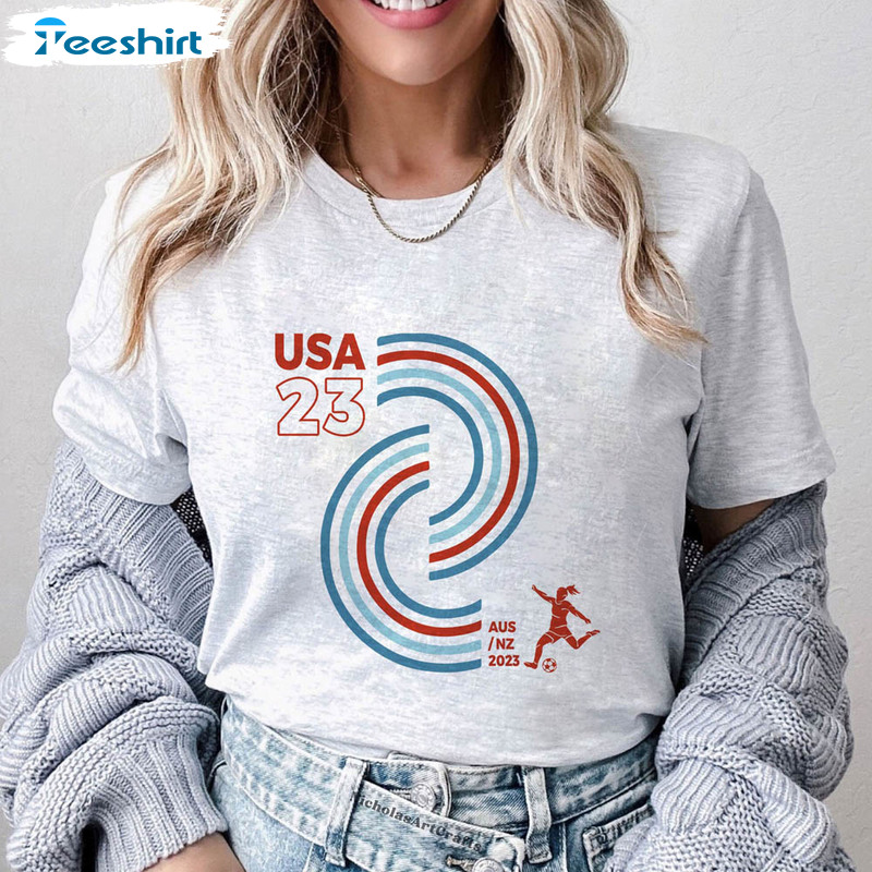 American Women World Cup Soccer Shirt, Us Women World Cup Supporter Short Sleeve Crewneck