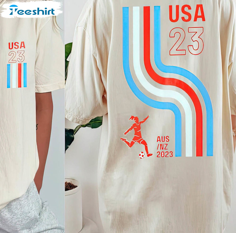 American Women World Cup Shirt, Retro World Cup Soccer T-shirt Long Sleeve