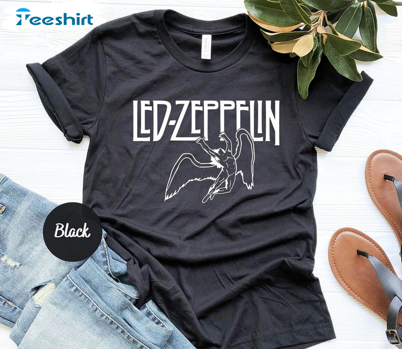 Led Zeppelin Band Shirt, Rock Band Music Unisex T-shirt Tee Tops