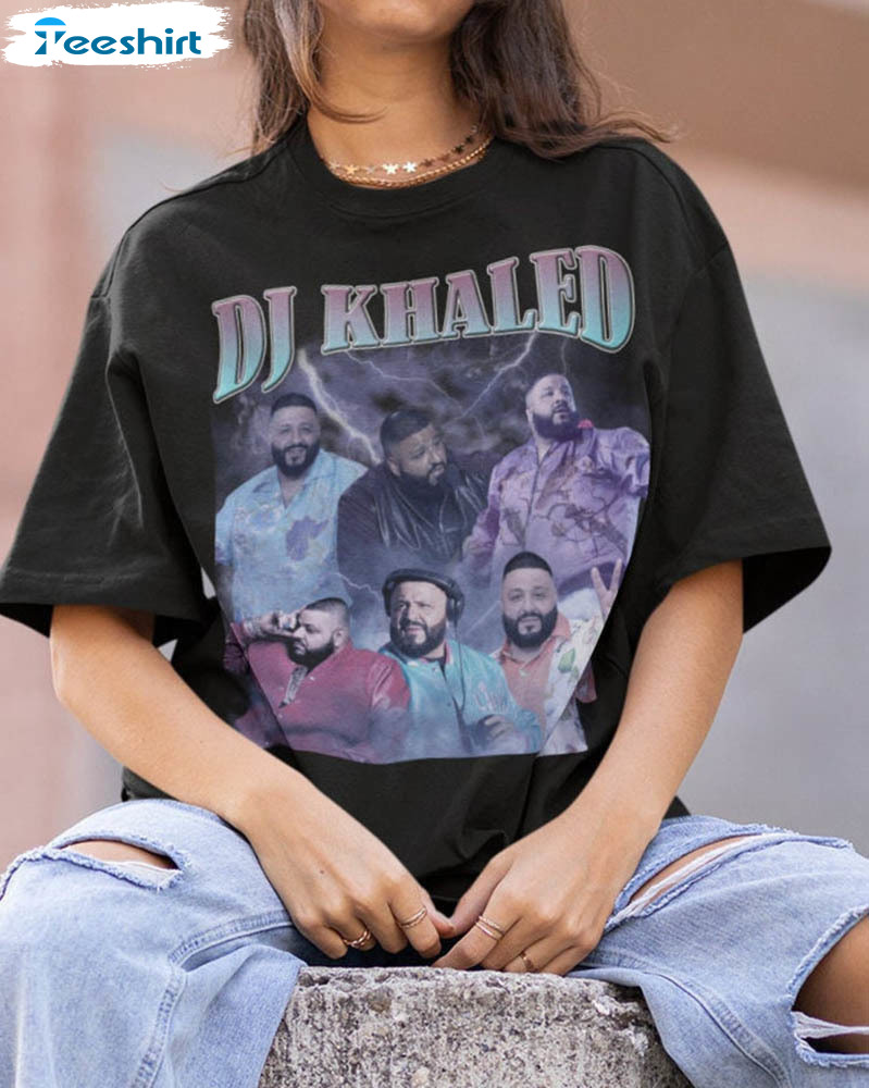 Dj Khaled Vintage Shirt, Dj Khaled Songs Rapper Albums Crewneck Sweatshirt