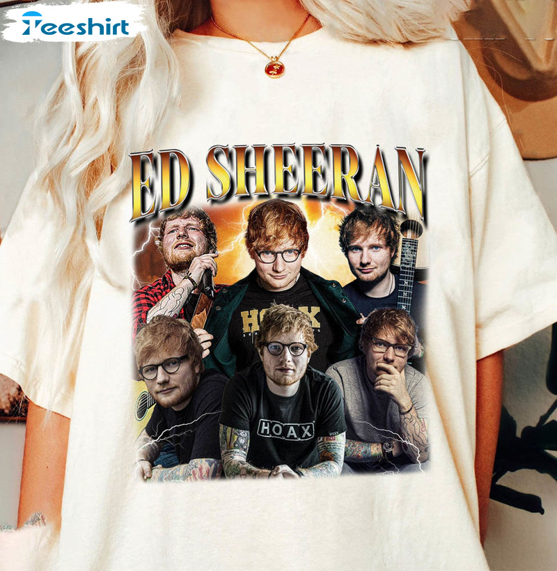 Ed Sheeran Tour Shirt, Pop Music Concert Long Sleeve Unisex T-shirt