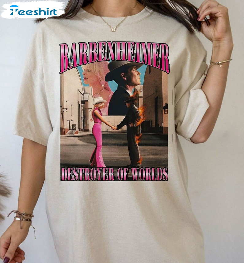 Barb Oppenheimer Shirt, Vintage Barbenheimer Short Sleeve Crewneck