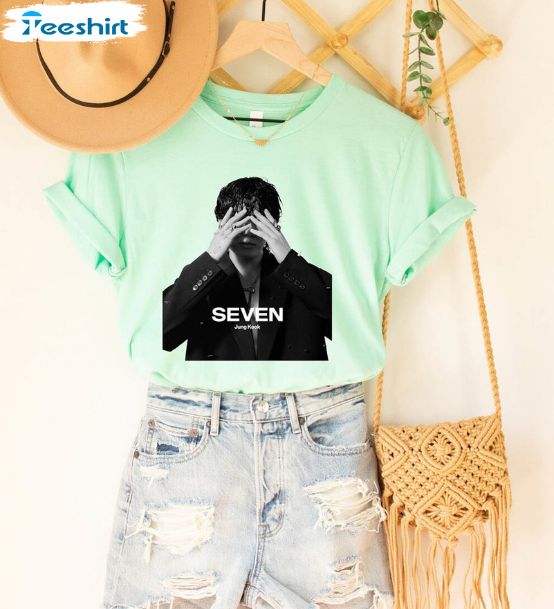 Jungkook Photo Shirt, Jungkook Seven Single Short Sleeve Unisex Hoodie