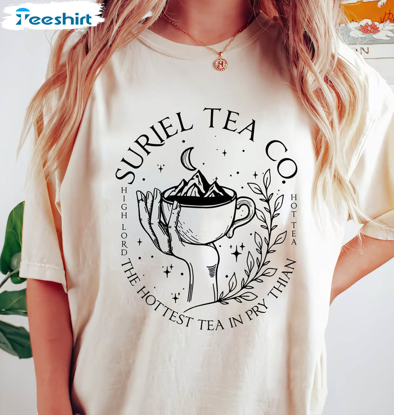 Suriel Tea Co Comfort Shirt, Sarah J Maas Short Sleeve Crewneck