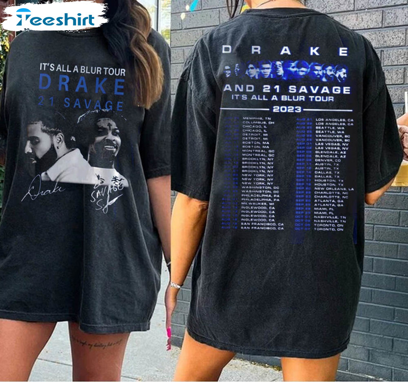 It's All A Blur Tour Shirt, Drake Long Sleeve Crewneck