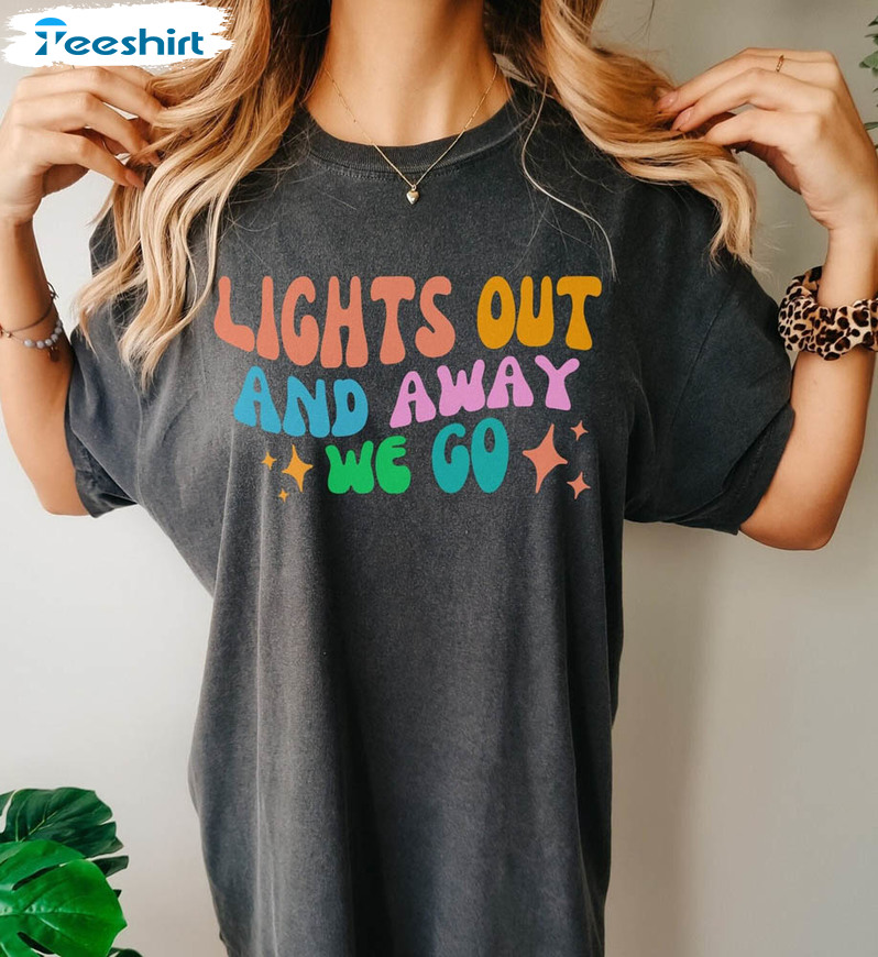 Formula 1 Lights Out And Away We Go Shirt, Funny Crewneck Unisex T-shirt