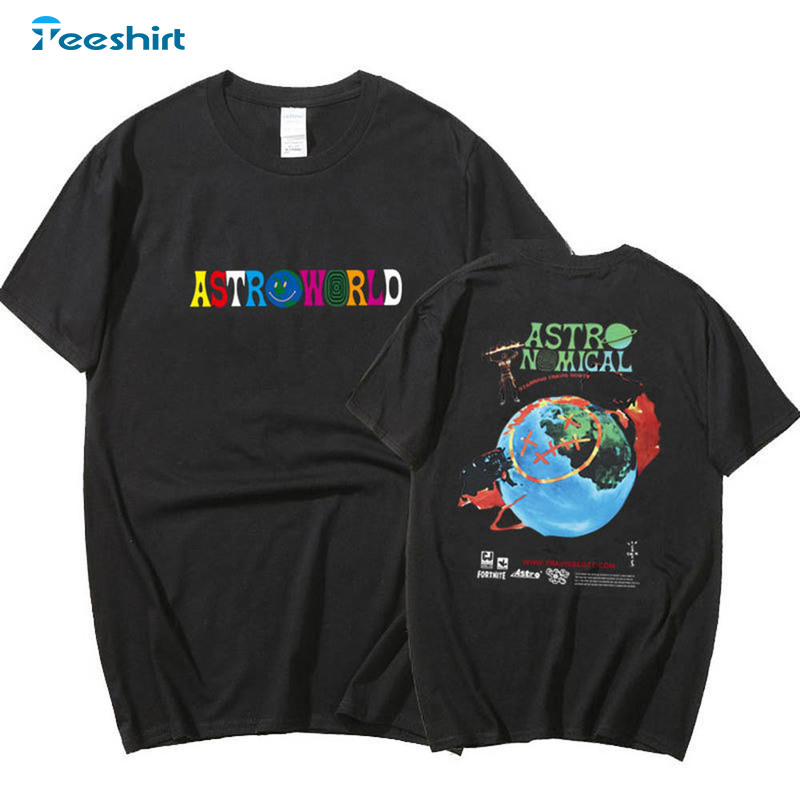 Travis Scott Astro World Casual Trendy Unisex T-shirt Crewneck