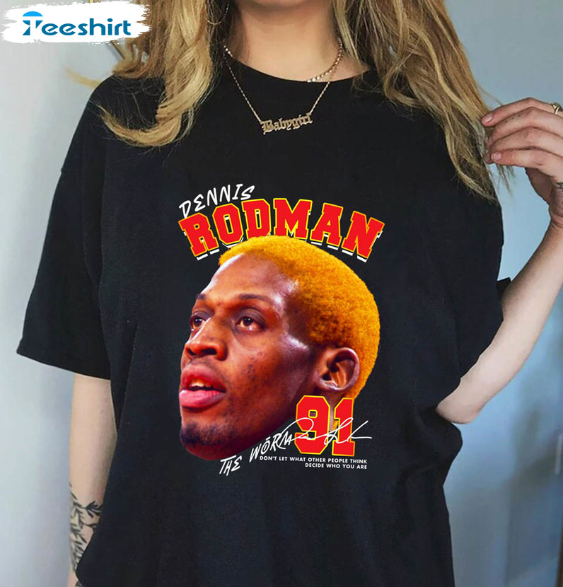 Dennis Rodman Basketball Shirt, Vintage Long Sleeve Unisex T-shirt