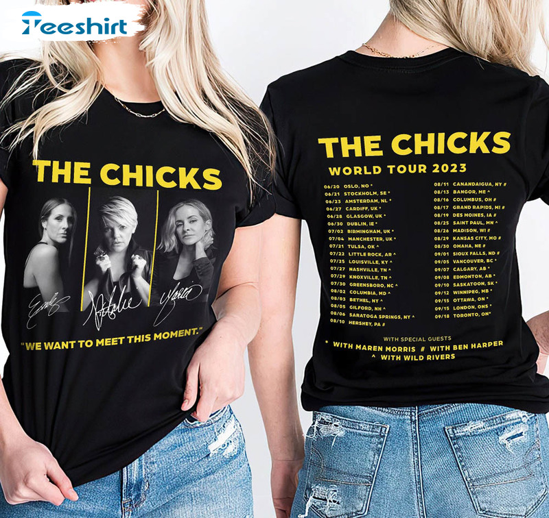 Dixie Chicks Portrait Tour Shirt, The Chicks Country Band T-shirt Long Sleeve